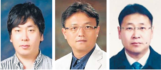 유용상 울산대 교수, 서봉한 울산근대5종연맹 회장, 이재학 울산시체육회 이사(왼쪽부터)