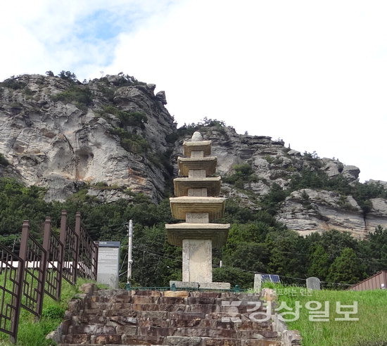 ▲ 진도 금골산 오층석탑.