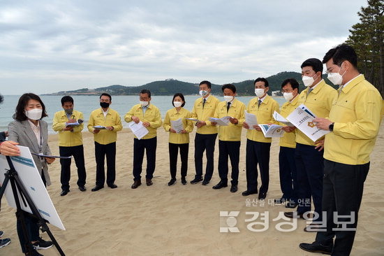 ▲ 울산 울주군의회는 지난 5월11일 제203회 임시회 기간 중 서생면 진하해변 조성사업 현장점검을 실시했다.