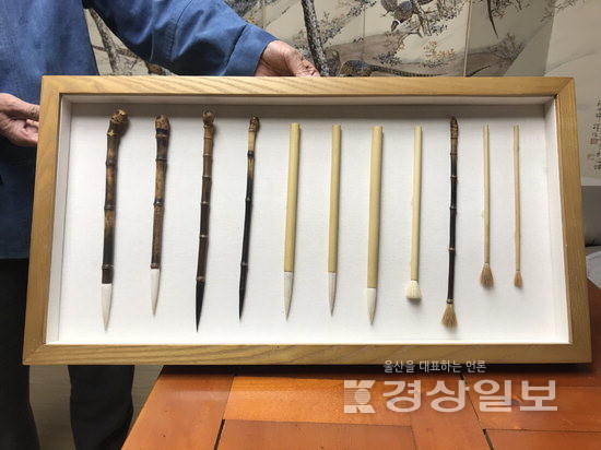▲ 김종춘 장인이 만든 전통 붓.