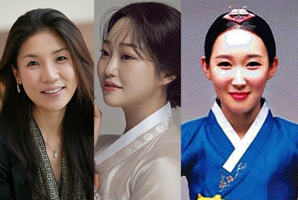 홍은주 시립무용단 예술감독, 이유나 정가 보컬리스트, 소리꾼 김예진(왼쪽부터)