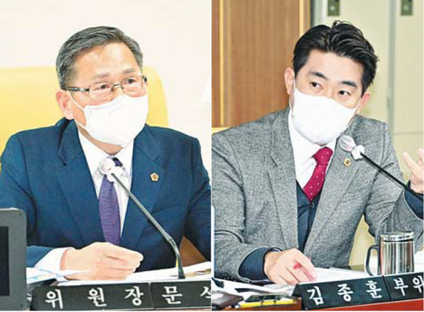 문석주 시의원, 김종훈 시의원(왼쪽부터)