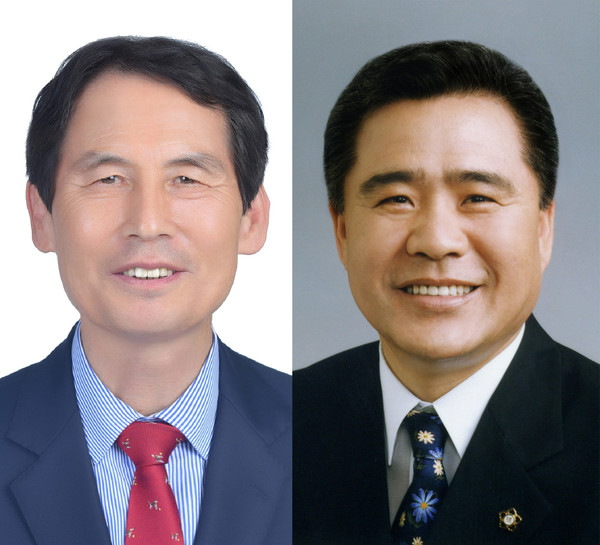 김석기 울산시체육회장, 김철욱 시문화체육특보(왼쪽부터)