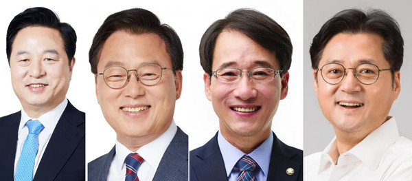 김두관 의원, 박광온 의원, 이원욱 의원, 홍익표 의원(왼쪽부터)