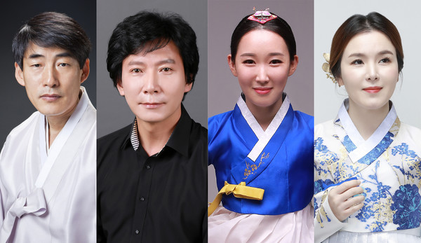 김영길 아쟁연주자, 박상욱 악장, 김예진 소리꾼, 최윤영 소리꾼(왼쪽부터)