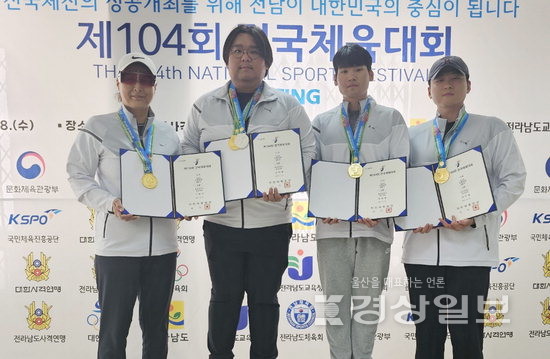 ▲ 사격 울산 선발팀(김덕훈, 김수영, 박종하, 이화진). 울산시체육회 제공