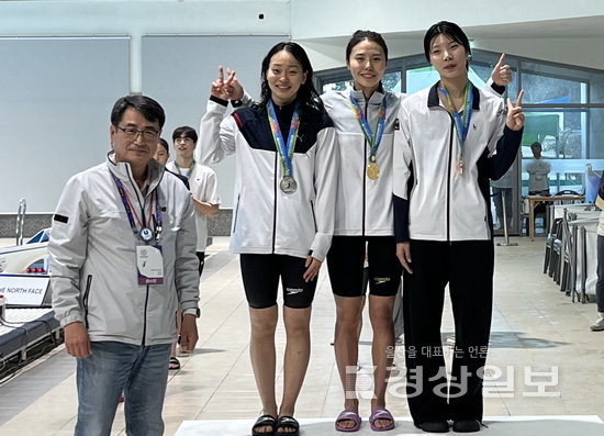 ▲ 수영 안세현(가운데). 울산시체육회 제공