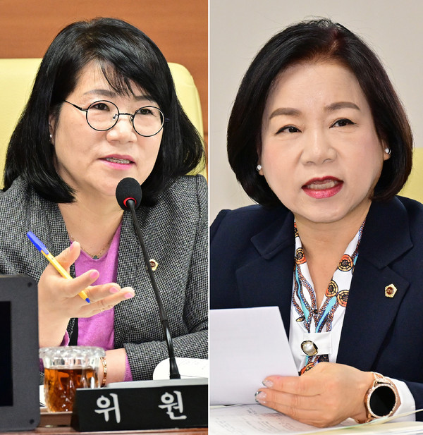 이영해 환복위 위원장, 손명희 시의원(왼쪽부터)