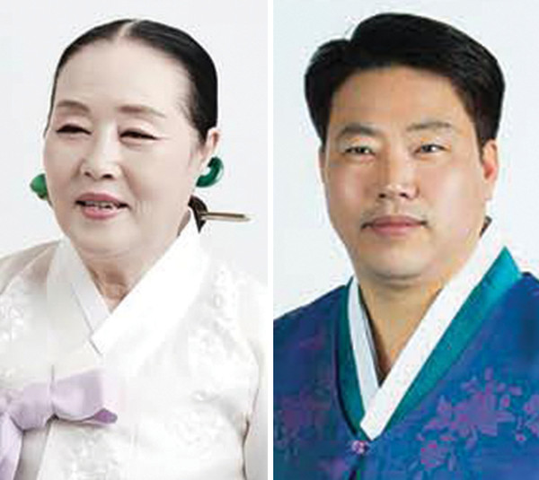 정순임 명창, 정성룡 고수(왼쪽부터)