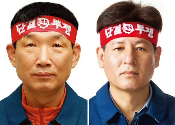 문용문 후보, 임부규 후보(왼쪽부터)