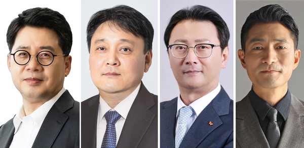 박상규 SK이노베이션 총괄 사장, 김종화 울산CLX 총괄, 오종훈 SK에너지 사장, 김원기 SK엔무브 사장(왼쪽부터)