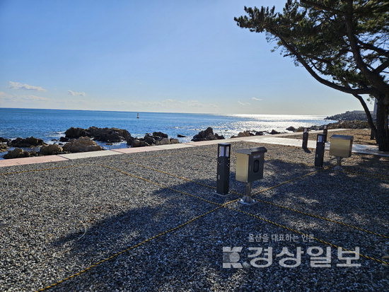 ▲ 주전 보밑항 해양연안체험공원 야영장.