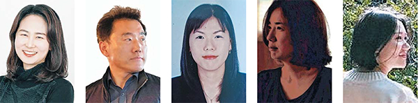 단편소설 오승경, 시 황주현, 시조 문윤정, 희곡 김유경, 동화 김민영(왼쪽부터)