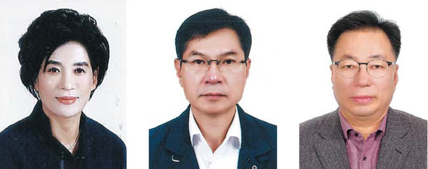 황명숙 대표이사, 김재일 공장장, 김원열 회장(왼쪽부터)