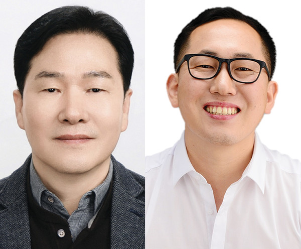 최병협 예비후보, 손근호 예비후보(왼쪽부터)