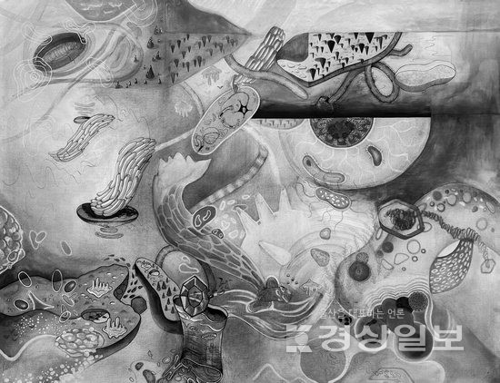 ▲ 맹은지 작가의 ‘흑백풍경’.