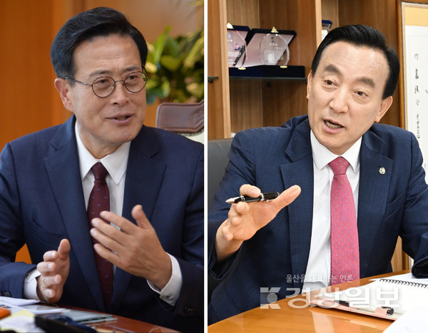 이순걸 울주군수, 박천동 북구청장(왼쪽부터)