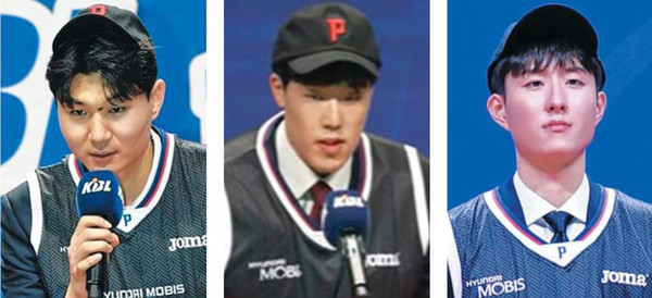 이대균, 박준형, 강현수(왼쪽부터)
