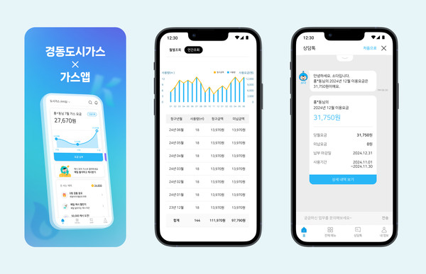 경동도시가스가 ‘가스앱’을 운영한다.