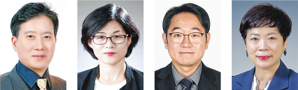 임채덕 강남지원청 교육장, 송명숙 시교육연구정보원장, 하정모 초등교육과장, 임미숙 울산과학관 관장(왼쪽부터)
