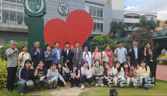 ▲ 파티마대학에 직무 연수중인 울산과학대 학생들과 함께 한 사진.