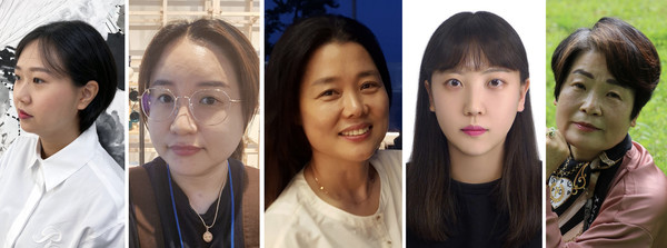 박은지 작가, 허윤정 작가, 손은실 작가, 전주영 작가, 홍정애 작가(왼쪽부터)