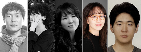 한규택 작가(사진), 김소형 작가(미술) , 김민혜 작가(미술), 김지영 작가(사진), 김승환 작가(미술) / 왼쪽부터