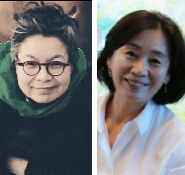 조미옥 작가, 김기원 작가(왼쪽부터)