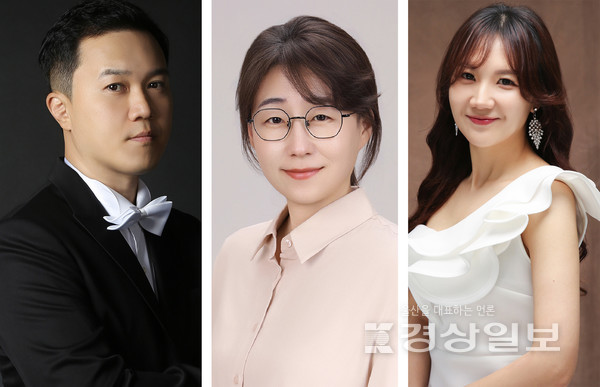 박윤환 부지휘자, 각색 김수진 작가, 샌드아티스트 임주은(왼쪽부터)