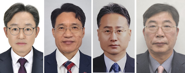 강기중 정책기획관, 허정완 시민건강국장, 김종화 교통국장, 조용관 종합건설본부장(왼쪽부터)