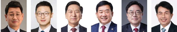 김태선 의원, 김상욱 의원, 김기현 의원, 박성민 의원, 서범수 의원, 윤종오 의원(왼쪽부터)