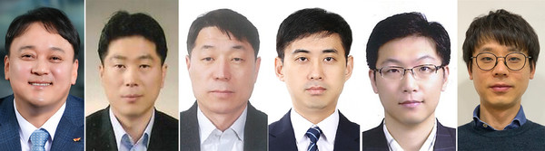 김종화 SK지오센트릭 신임사장, 홍광표 SK 울산CLX 총괄, 김승균 SK지오센트릭 화학생산본부장, 김영수 SK에너지 계기전기실장, 이재열 SK에너지 CLX문화혁신실장, 한성진 SK지오센트릭 Polymer공장장(왼쪽부터)