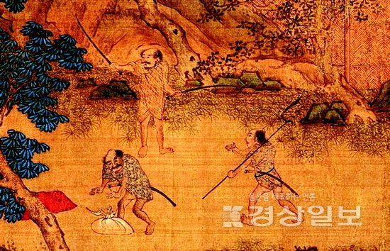 ▲ ‘왜구도권’ 속 그림, 노략질하는 사람.